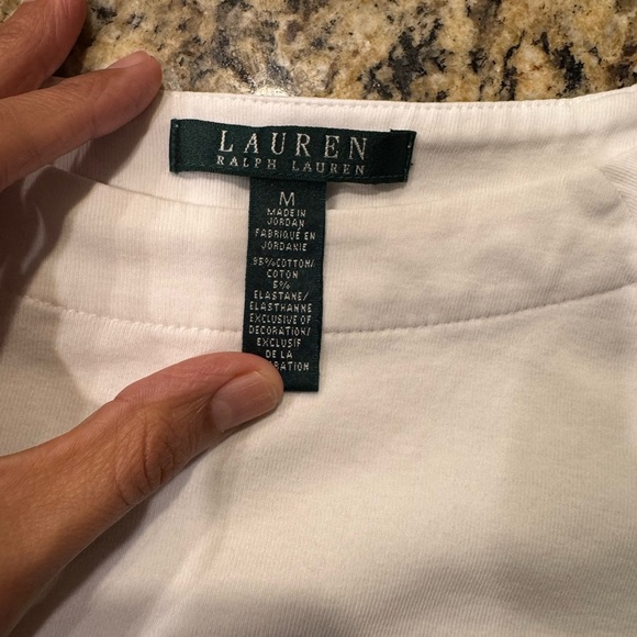 Ralph Lauren Stretch Cotton Boatneck Tee - Picture 5 of 6